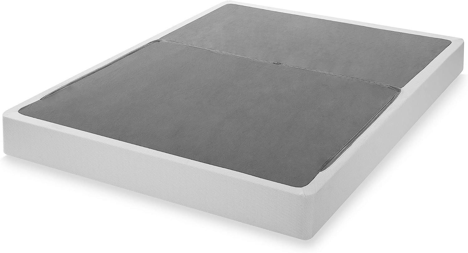 ZINUS No Assembly Metal Box Spring / 7.5 Inch White Mattress Foundation Full 