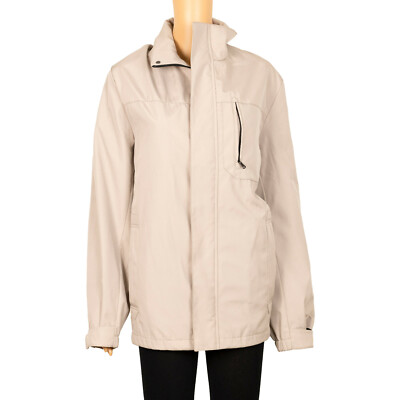 Calvin Klein Soft Shell Water Resistant Windbreaker Jacket Beige Size L 400037