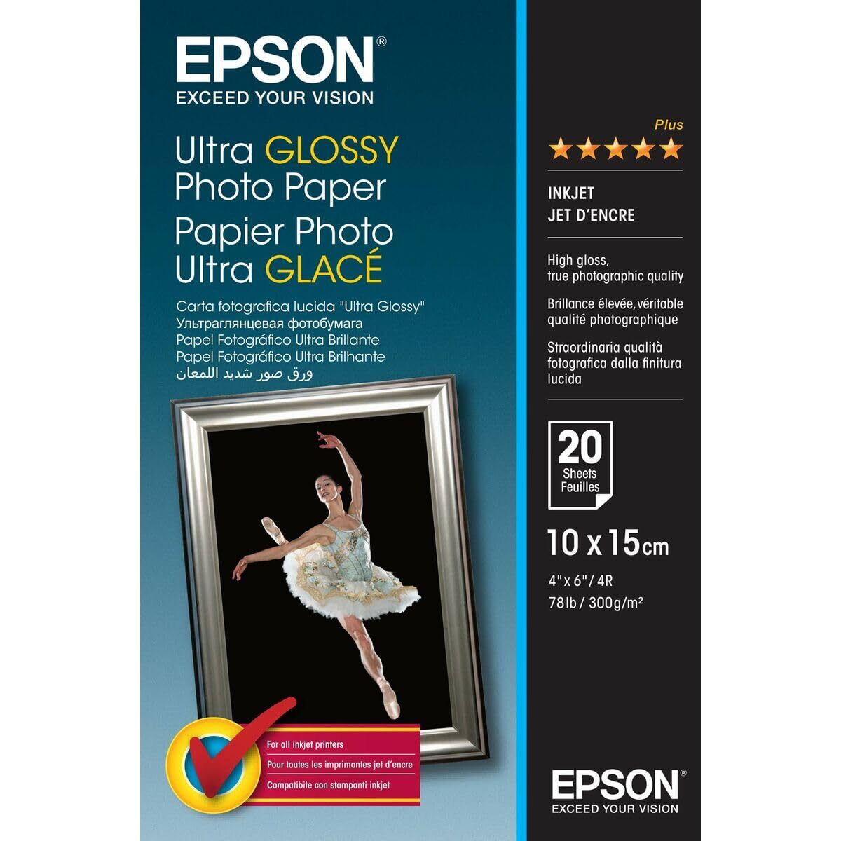 Epson Ultra Glossy Photo Paper 10x15cm 20 Fogli Ultra 20 Fogli C13S041926