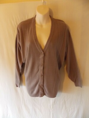 Ladies Cardigan by Emos in Taupe Size 18/20
