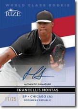 FRANCELLIS MONTAS 2014 Rize Rookie Autograph BLUE AUTO WORLD CLASS RC #/25