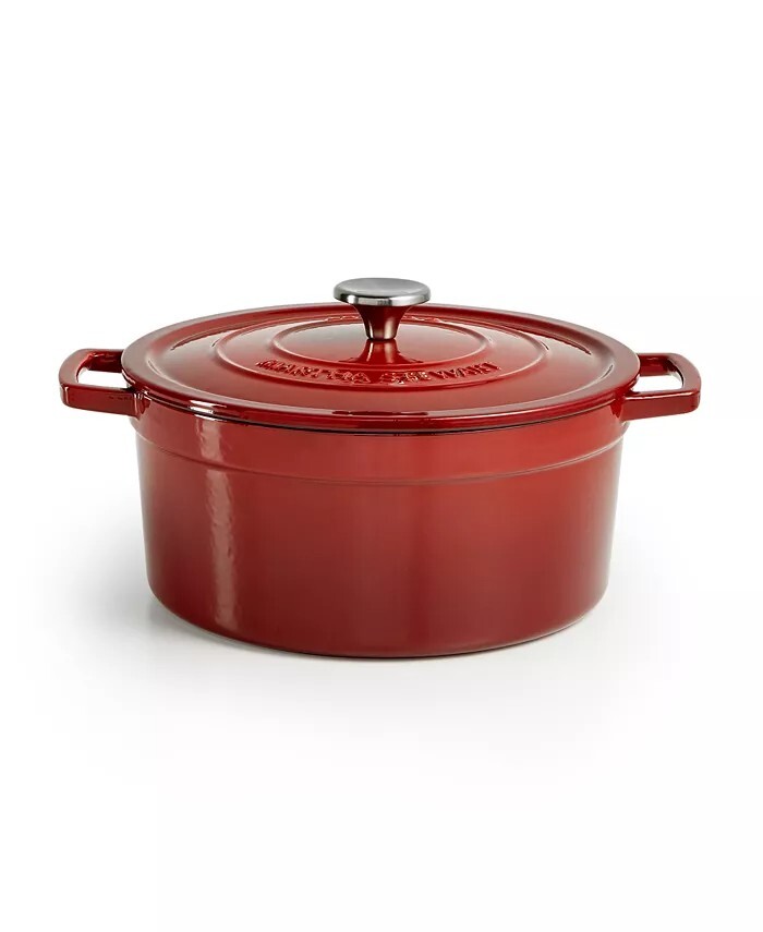 MARTHA STEWART COLLECTION Enameled Cast Iron Round 6-Qt. Dutch