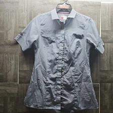 Chik Fil A Uniform Shirt Womens Size S Team Style Oobe Short Sleeve Button Up 