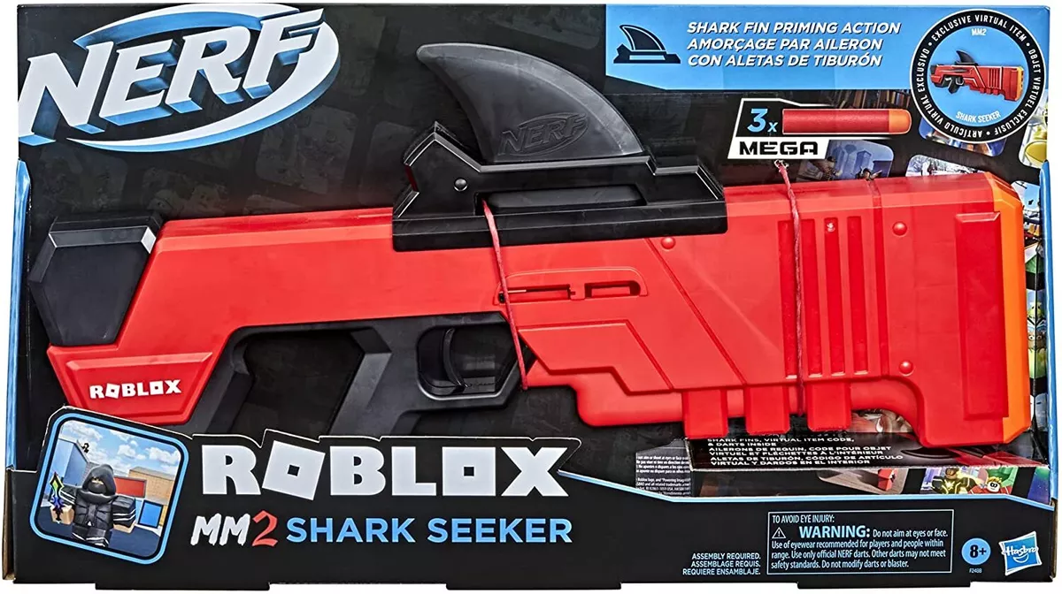 NERF Roblox MM2 SHARK SEEKER Gun ROBLOX INCLUDES CODE BRAND NEW SEALED