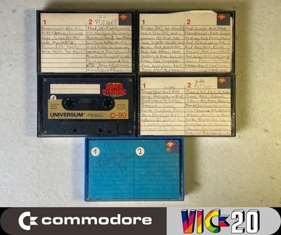 Commodore VC 20  VIC-20 - 120 SPIELE/PROGRAMME AUF KASSETTE - Software Sammlung!