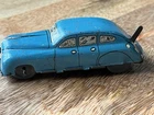LOUIS MARX TOYS VINTAGE 1940'S TINPLATE WIND UP CLOCKWORK BLUE CAR
