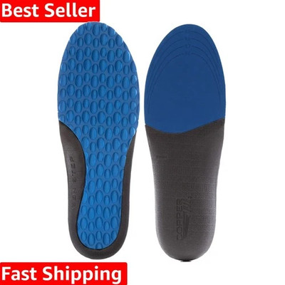 DEAL! Copper Fit Zen Step Insoles Comfort Massage Arch Heel Support, Size 8-14