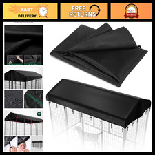 8x4ft Waterproof Outdoor Dog Kennel Cover - UV-Resistant Sunshade Canopy
