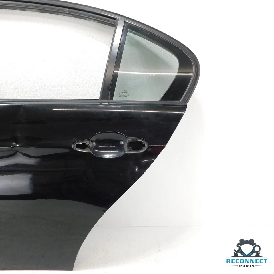 BMW 328i 335i M3 E90 2006-2011 conjunto de carcasa de puerta trasera izquierda negro OEM Foto 4 de 4