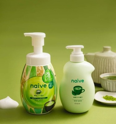 Kracie Naive Foaming Body Wash   Matcha Latte Scent Japanese Shower Gel or Foam