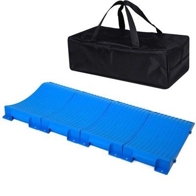 4 Pack Tire Saver Ramps with Anti-Slip Pads - Prevent Flat Spots & Tires, Easy S