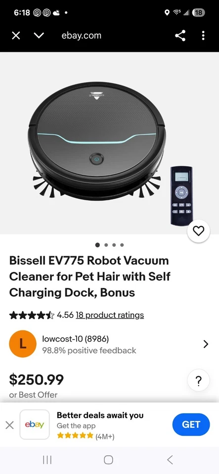 robot vacuum cleaner pet hair - Image 3 of 3