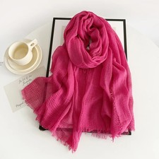 Women Cotton Linen Scarf Shawl Hijab Muslim Long Headscarf Scarves Head Wraps So
