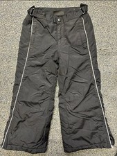 Athletech Kids Black Snow Pants Size 4 - 5 XS Poly Nylon Belt Zippered Bottoms