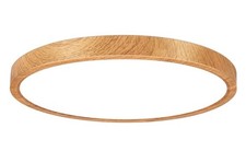 12in/30cm 24W LED Wood Grain Flush Mount Ceiling Light 4000K Natural White A++