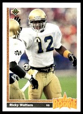 Ricky Watters 1991 Upper Deck #9 49ers NFL READ FREE SHIPPING AutographDen