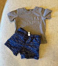2pc T-Shirt & Shorts Set 18-24M Gray Pocket T...