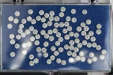 1 CT Natural White Diamond 2mm, 30pcs Round Cut VVS1 D Grade Certified D04