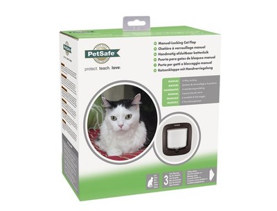 PetSafe Manual Cat Flap 4-Wege Freilauftür mit Tunnel 48mm Katzenklappe Nobby