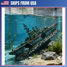 Aquarium Shipwreck Submarine Wreck Decoration Fish Tank Ornament Hiding Cave