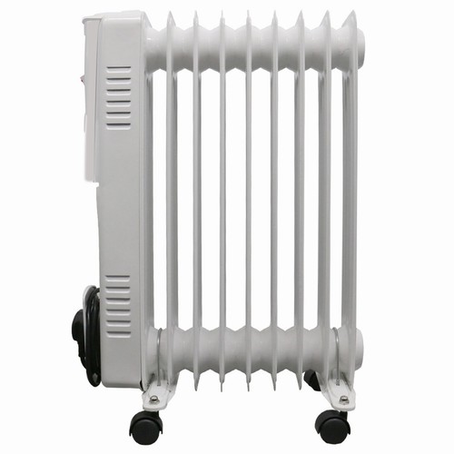 Electric Radiator 2KW Filled with Oil White, 9 Fin