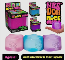 Nee Doh Nice Cube Solid Squish Pick Your Color - Blue Purple Pink Brand New 