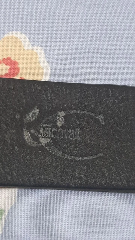 Cinturón Vintage Roberto Cavalli Negro Cuero Genuino GOOFFF Talla 90 Hecho en Italia Foto 3 de 4