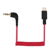 PEUTIER USB C to 3.5mm TRS Microphone Adapter Mic 3.5mm, 6.5cm, red, black