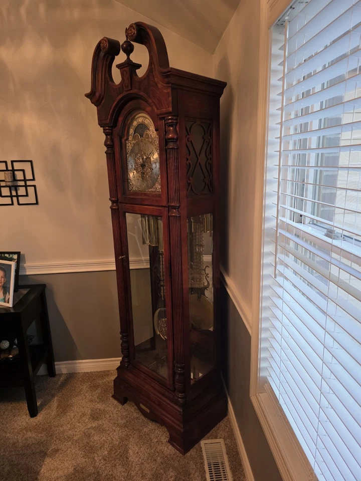 Howard C. Miller Grandfather Clock Vintage - Image 3 of 4