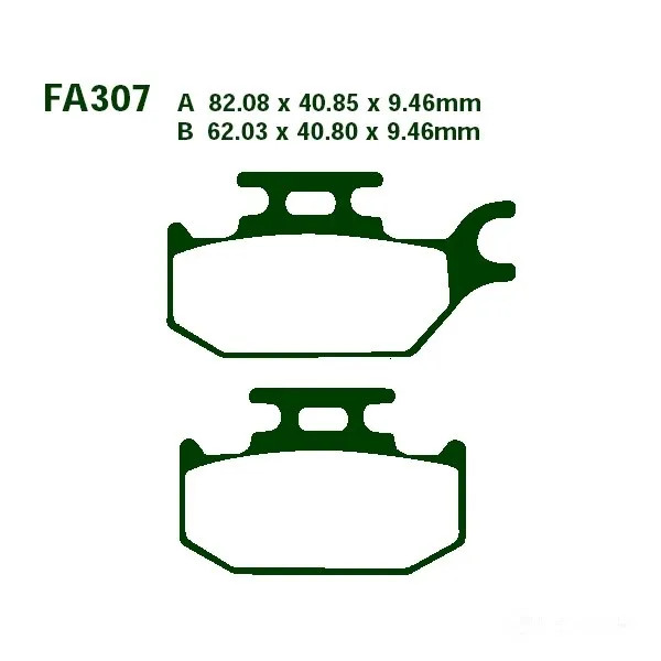 Bremsbelag EBC FA307TT Hinten FüR Yamaha YFM 450 FAS FXV Wolverine Bj. 2006-image