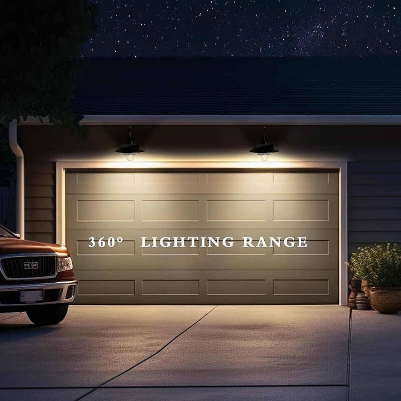 2 Pack Outdoor Solar Barn Light Motion Sensor Wall Light Waterproof Porch Light