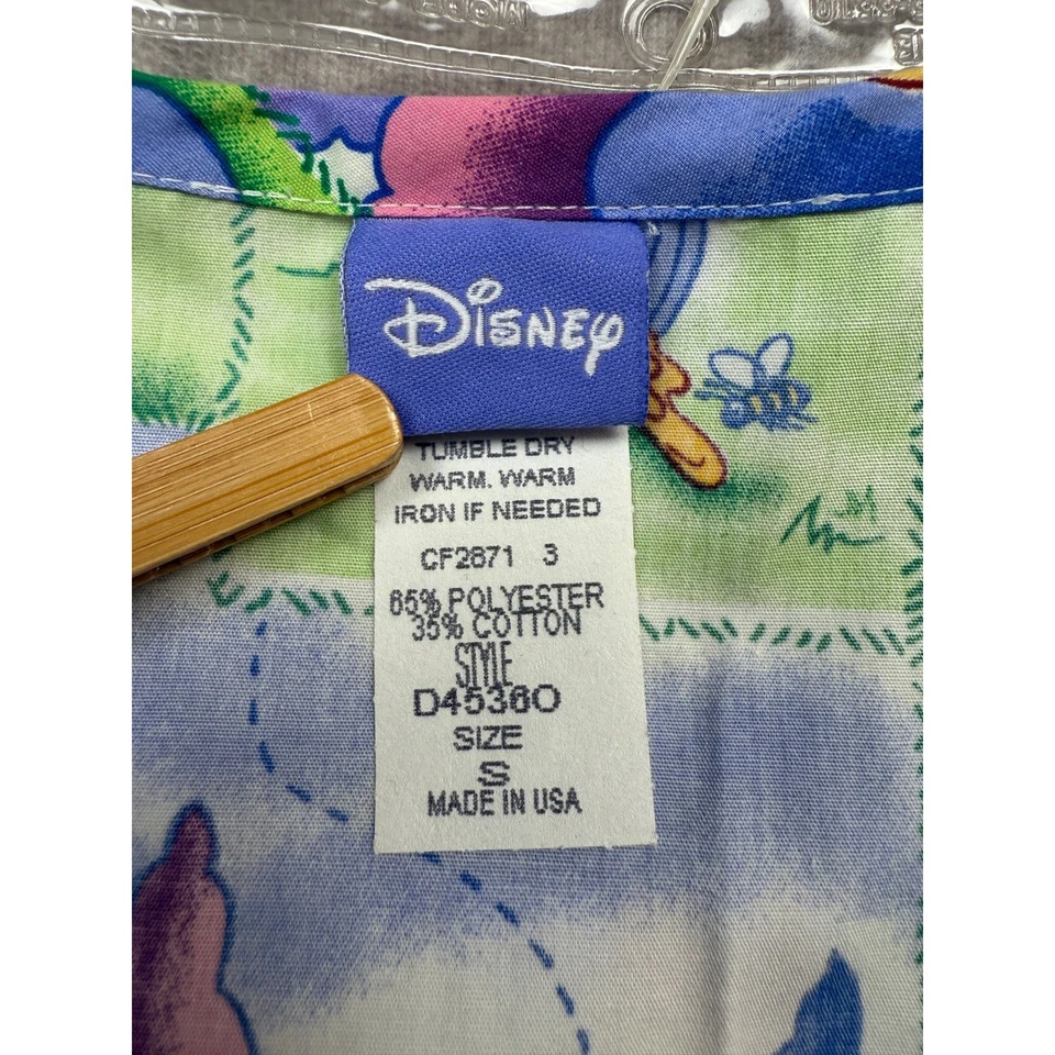NWT VTG 2003 Disney Winnie The Pooh Baby Playtime Pals Scrub Jacket Women S USA - Image 3 of 4