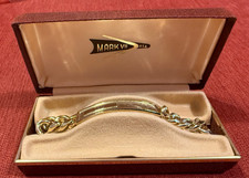Vintage Mark VII GOLDTONE 8.5" ID Bracelet Made in USA Identity Engraved TOM