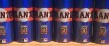 6 San Francisco Giants MLB 2008 40th Anniv. Aluminum Bud Light Can Bottle Beer
