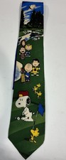 PEANUTS - BIRDIE ON THE GREEN - RETRO - MADE IN USA - 100% SILK NECK TIE!