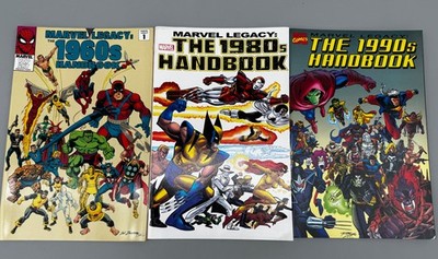 Marvel Legacy 3 x Comic Books 1960s, 1980s and 1990s Handbook 2006-2007