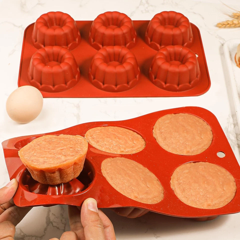 Webake Mini Obstbodenform Silikon Klein Gugelhupfform 2 Stück Gugelhupf Backform - Bild 4 von 4