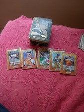 Nolan Ryan Set Of 5 Embossed Metal Collector Cards In Tin & Original Box
