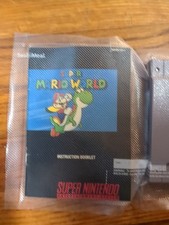 Super Mario World SNES Super Nintendo Cartridge Video Game & Manual