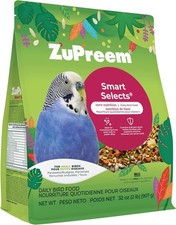 ZuPreem Smart Selects Daily Bird Food for Parakeet, Budgie, Parrotlet, Dove, Bir