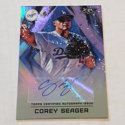 Topps 2017 Fire Corey Seager Dodgers Relics #FR-CS Purple Memorabilia /50