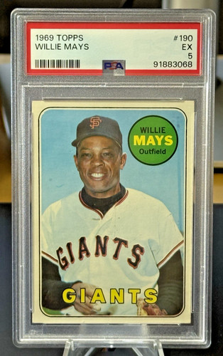 1969 Topps #190 Willie Mays PSA 5 Centered Great Eye Appeal