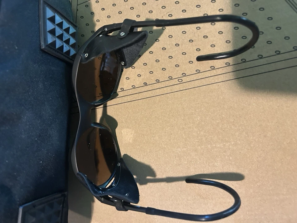 Gafas de sol Julbo Glacier Spectron marco negro azul espejo protectores laterales Foto 3 de 4