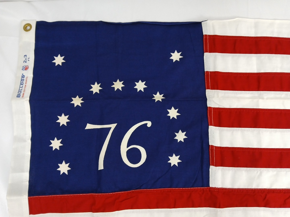 Vintage 76 USA Flag 2x3 Dettra Flag Co. Product Bulldog 100% Cotton ...