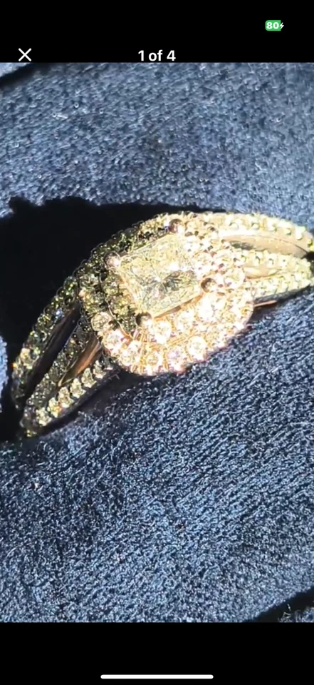 ANILLO DE COMPROMISO Y BANDA NUPCIAL TALLA 7 Foto 3 de 4