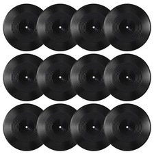 12 PCS 12 Inch Blank Vinyl Records Wall Decor Simulation Music Parties Studios
