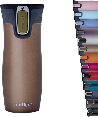 Contigo Thermobecher West Loop Autoseal Edelstahl Isolierbecher 470ml Fb. Coffee