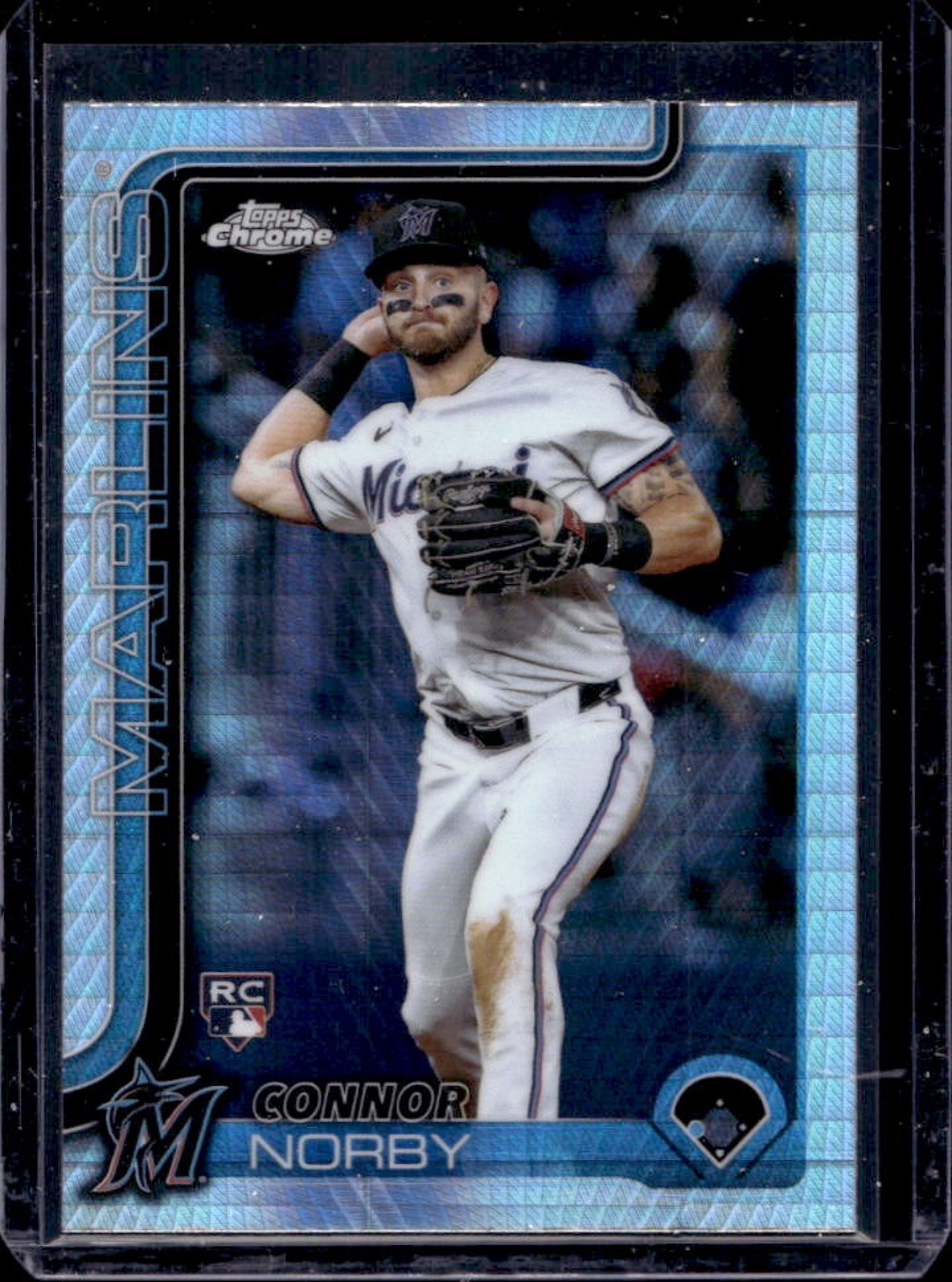 2025 Topps Chrome Connor Norby RC Prism Refractor Rookie #199 Marlins