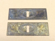 Antique Furniture Hardware, 1 Set Key Plates 2 Pieces, Drawer, NEW Art Nouveau