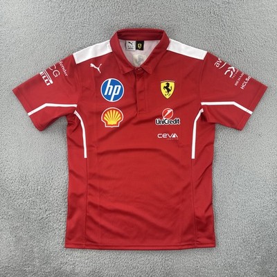 Scuderia Ferrari X Puma Mens Medium Polo Shirt Formula 1 2025